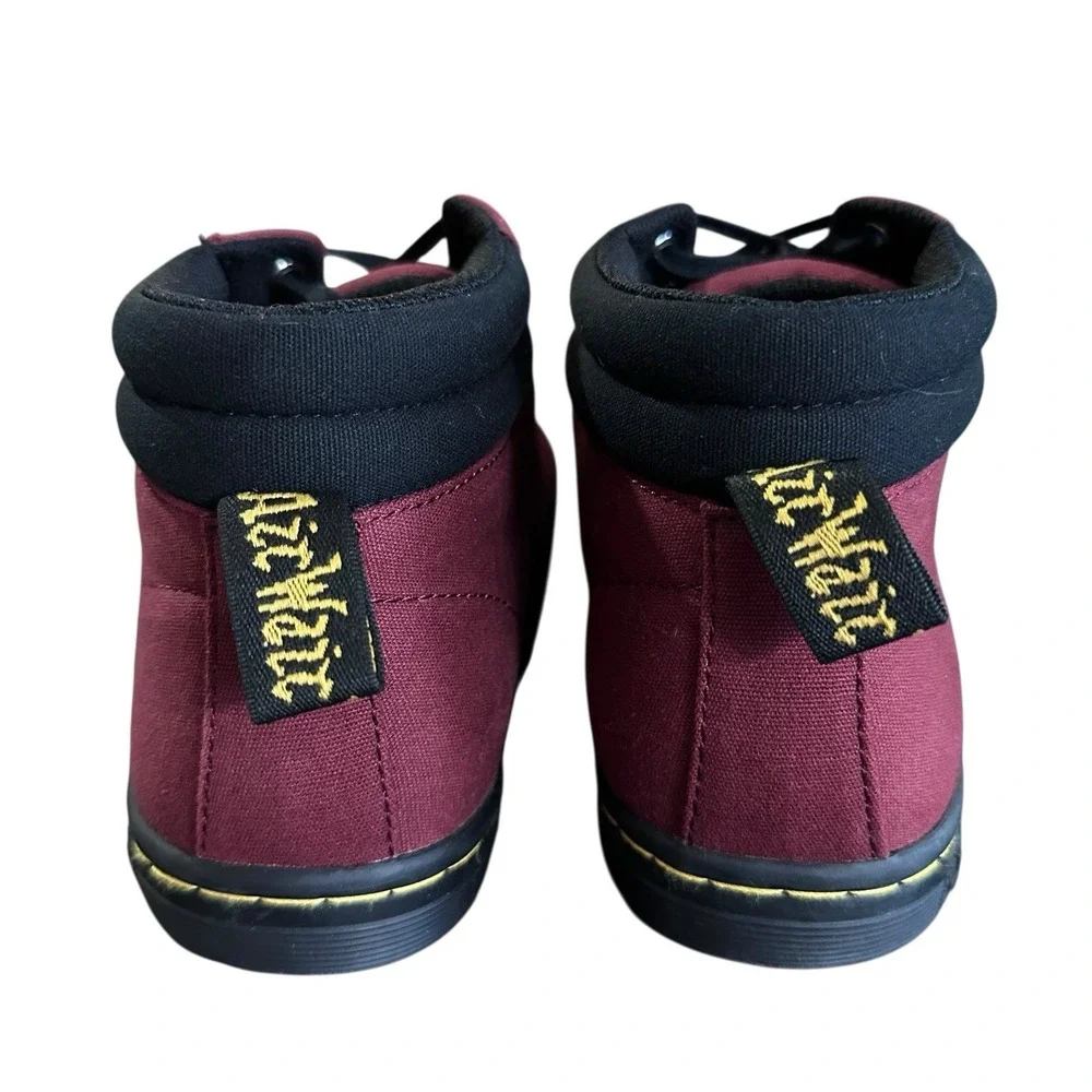 Dr. Martens Maleke Cherry Red Canvas Ankle‎ Chukka Boots Men's Sz 10 Women Sz 11